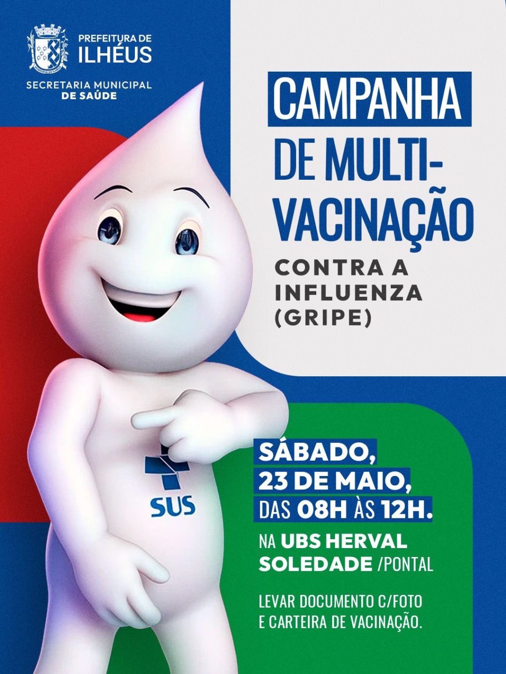 SAÚDE: PREFEITURA DE ILHÉUS REALIZA AÇÃO DE MULTIVACINAÇÃO NO PONTAL DIA 23 DE MAIO