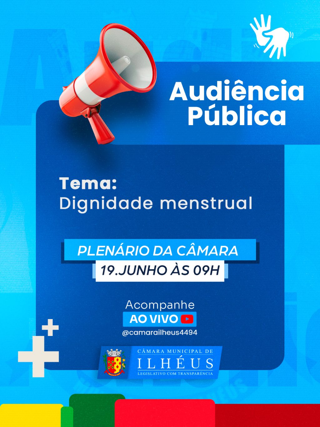 Audiência pública na Câmara de Ilhéus debate políticas para a garantia da dignidade menstrual