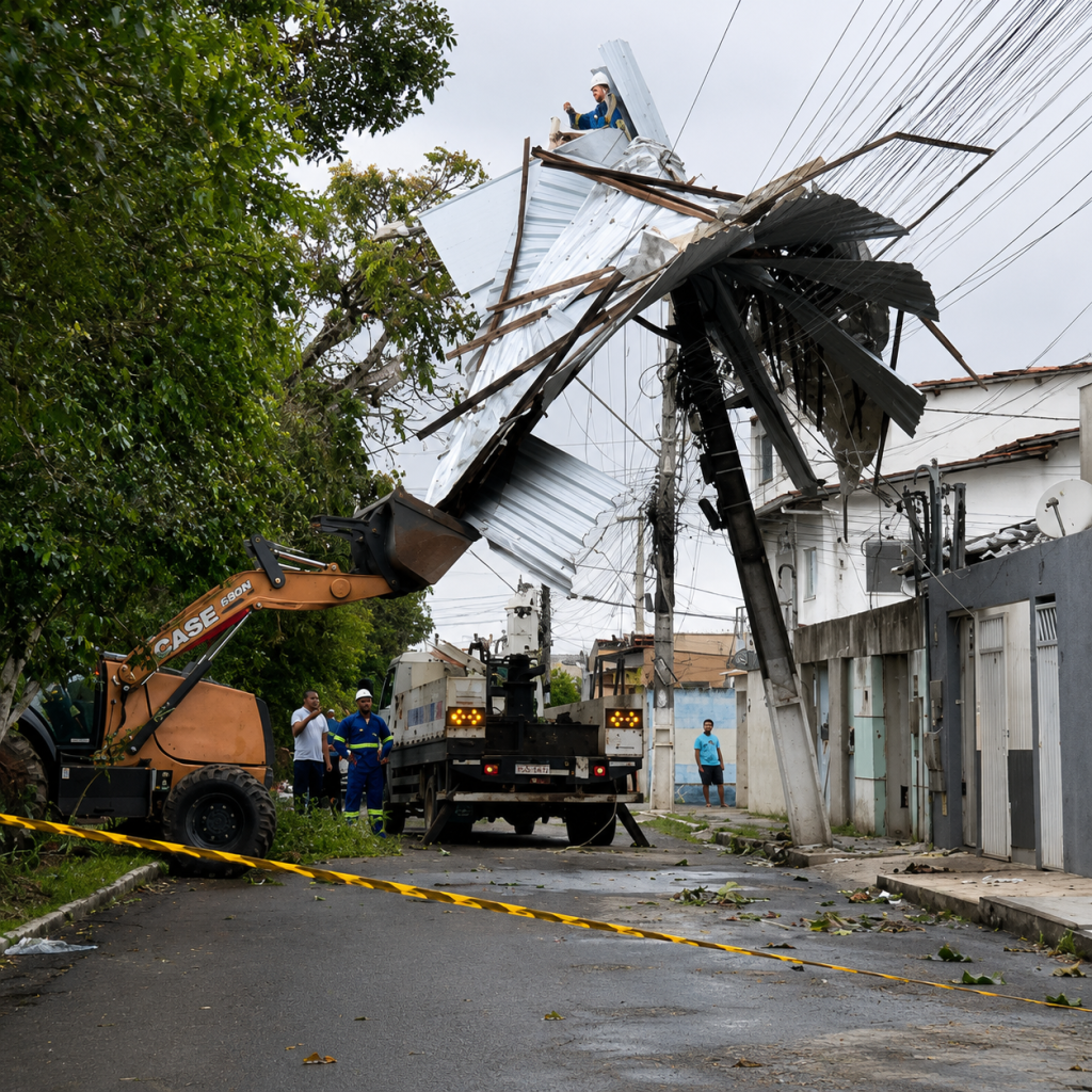 EUNÁPOLIS DECRETA SITUAÇÃO DE EMERGÊNCIA APÓS VENDAVAL CAUSAR PREJUÍZOS
