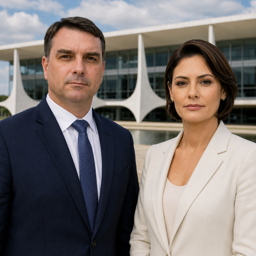 BASTIDORES EM EBULIÇÃO: MICHELLE É COTADA PARA SUBSTITUIR ALFREDO GASPAR COMO VICE DE FLÁVIO BOLSONARO