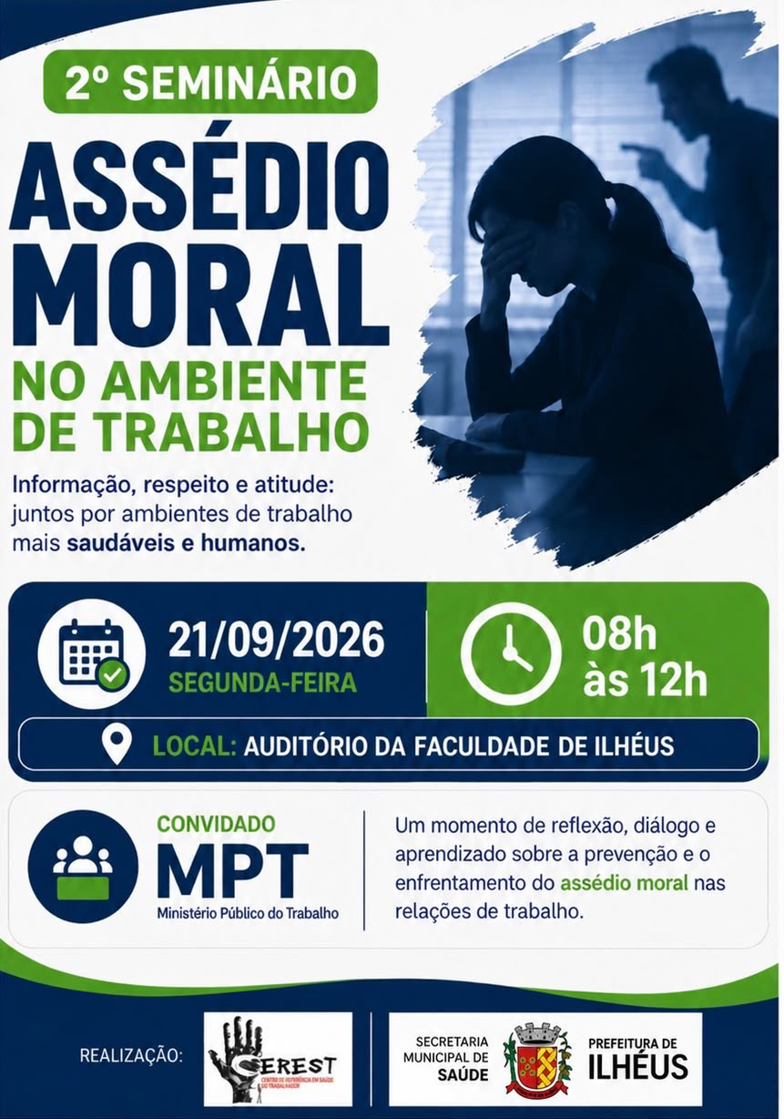 Saúde de Ilhéus realiza 2º Seminário sobre Assédio Moral no Ambiente de Trabalho